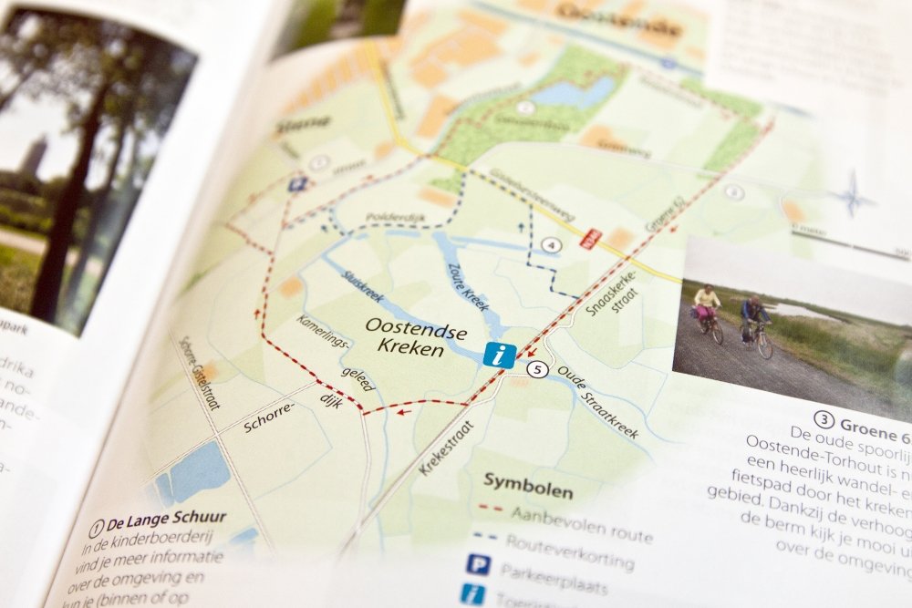 Wandelroutekaart in een Capitool reisgids.