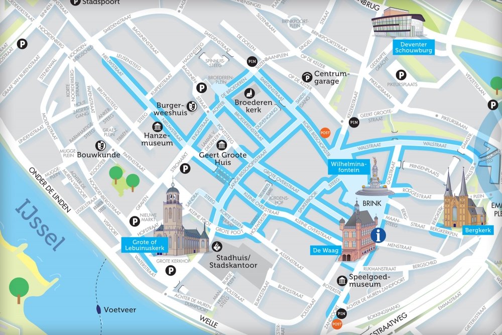 Voorbeeld op maat gemaakte centrumkaart