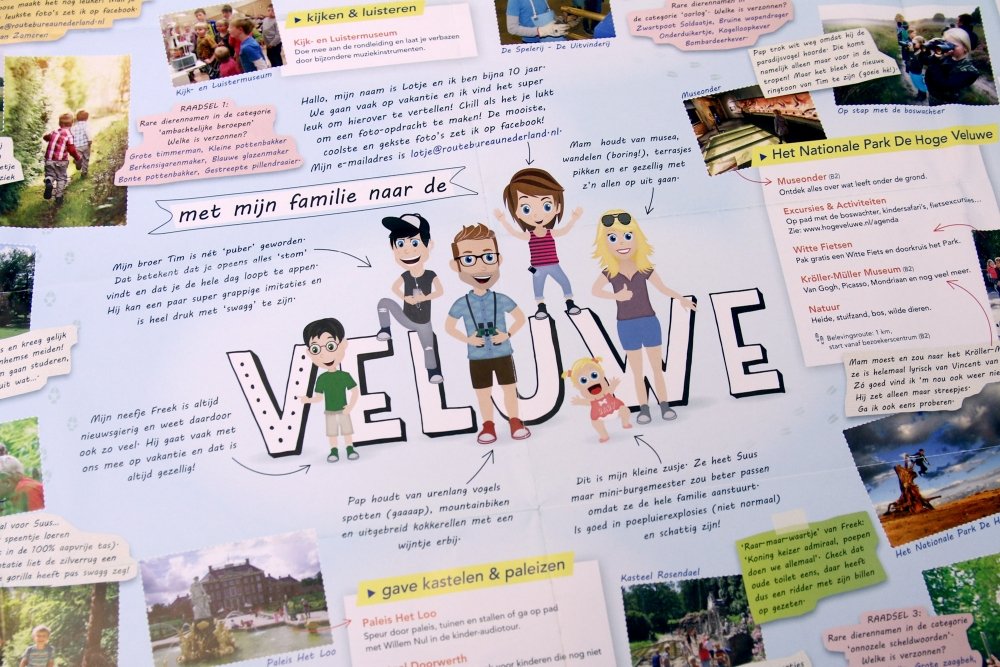 De kaart bevat allerlei toeristische info, vooral gericht op gezinnen.