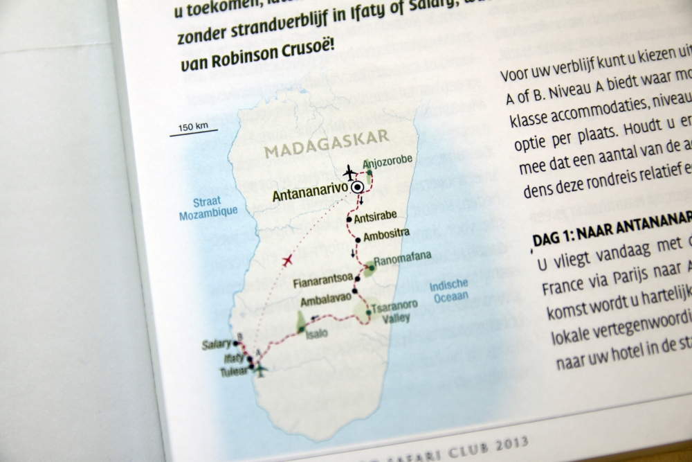Reis door Madagaskar in de reisgids, de huisstijl van Jambo Safari Club is ook hier toegepast. Reis door Madagaskar in de reisgids, de huisstijl van Jambo Safari Club is ook hier toegepast.