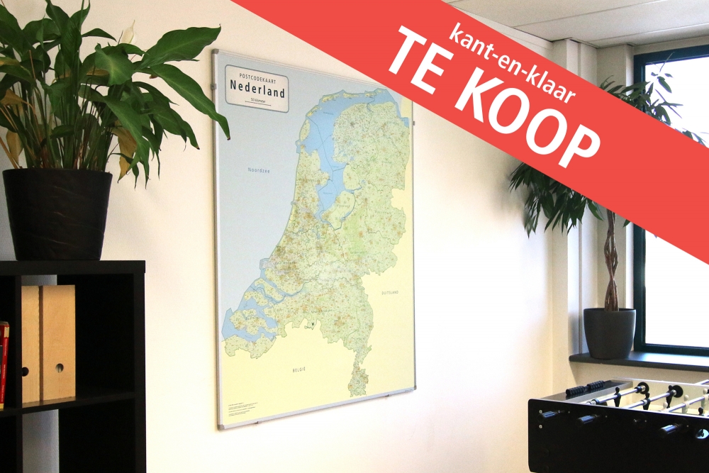 Grote magnetische postcodekaart van Nederland