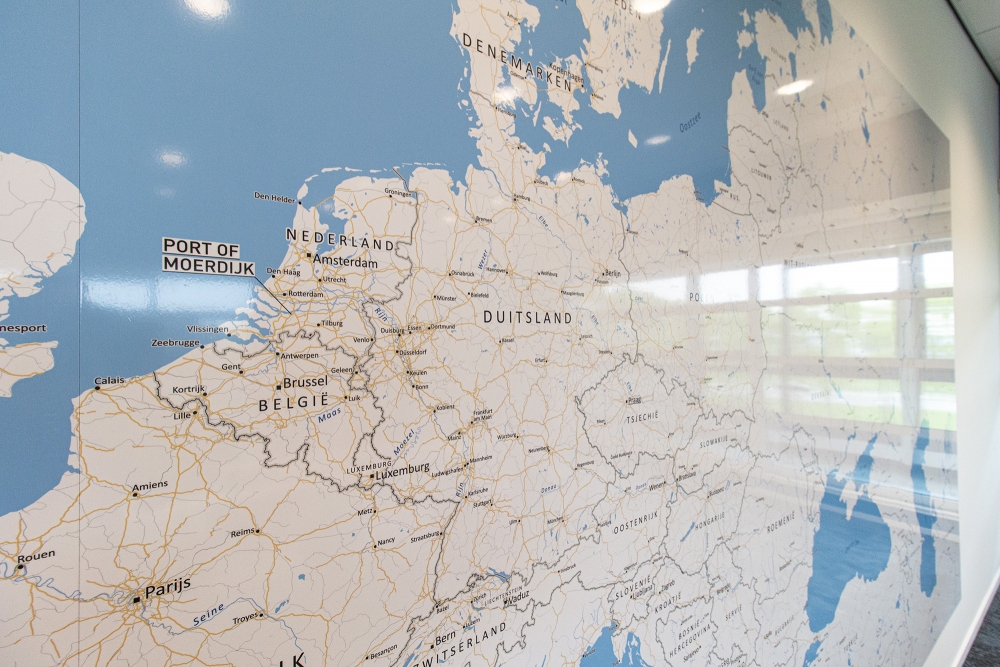 De locatie van Port of Moerdijk is aangegeven in de kaart.