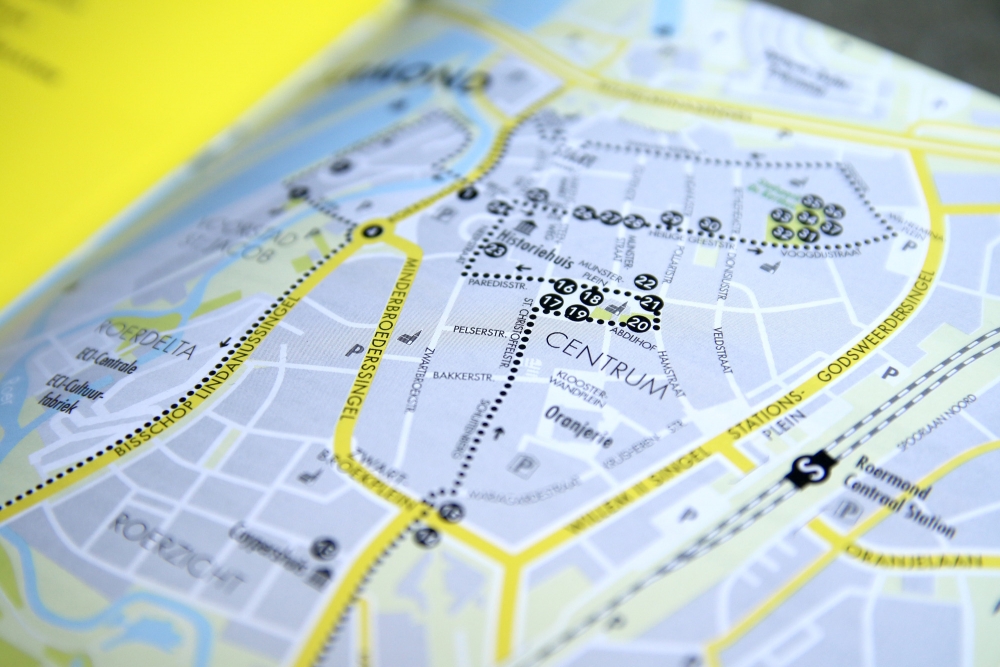 De opmaak van de routekaart is aangepast aan de wensen van de klant.